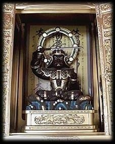 Miao-lo Bodhisattva [Myoken] guarding a Gohonzon: CLICK HERE to see other Mandalas