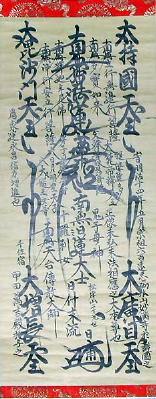 Meiji era Mandala dated 1882 by Honzan Myomanji Temple