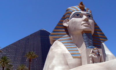 The Great Sphinx at the Luxor in the middle of the Mojave Desert