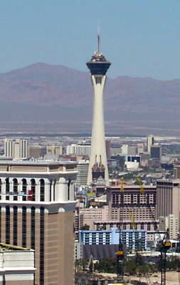 The Stratosphere as seen from the top of the Eiffel Tower