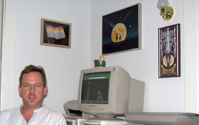 Don Ross at his computer